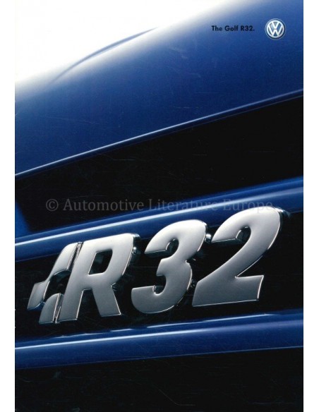 2003 VOLKSWAGEN GOLF R32 BROCHURE ENGELS 