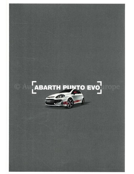 2010 ABARTH PUNTO EVO PROSPEKT ENGLISCH