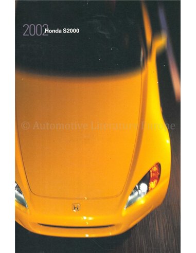 2002 HONDA S2000 BROCHURE ENGLISH (US)