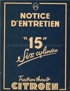 1947 CITROËN TRACTION AVANT INSTRUCTIEBOEKJE FRANS