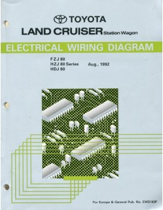 1992 TOYOTA LANDCRUISER STATION WAGON ELECTRISCHE SCHEMA'S WERKPLAATSHANDBOEK ENGELS