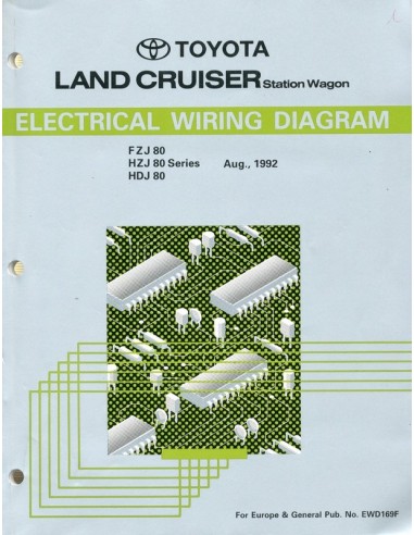 1992 TOYOTA LANDCRUISER STATION WAGON ELECTRISCHE SCHEMA'S WERKPLAATSHANDBOEK ENGELS