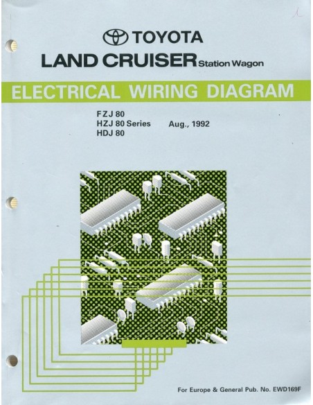 1992 TOYOTA LANDCRUISER STATION WAGON ELECTRISCHE SCHEMA'S WERKPLAATSHANDBOEK ENGELS