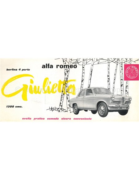 1957 ALFA ROMEO GIULIETTA LIMOUSINE PROSPEKT ITALIENISCH
