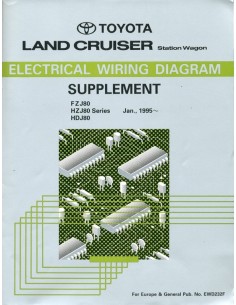 1995 TOYOTA LANDCRUISER STATION WAGON ELECTRISCHE SCHEMA'S BIJLAGE WERKPLAATSHANDBOEK ENGELS