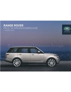 2014 RANGE ROVER PRICE- AND SPECIFICATIN BROCHURE DUTCH