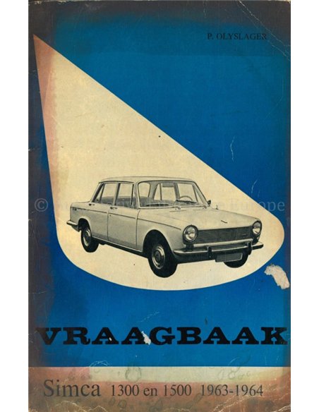 1963-1964 SIMCA 1300 | 1500 VRAAGBAAK NEDERLANDS