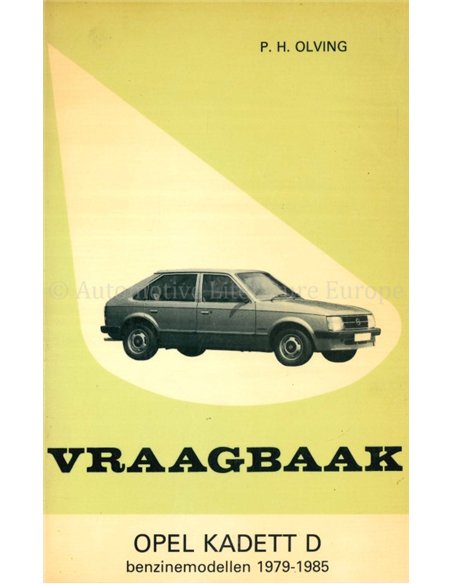 1979 - 1985 OPEL KADETT D, BENZIN, REPARATURANLEITUNG