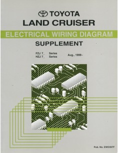 1999 TOYOTA LANDCRUISER ELECTRISCHE SCHEMA'S BIJLAGE WERKPLAATSHANDBOEK ENGELS