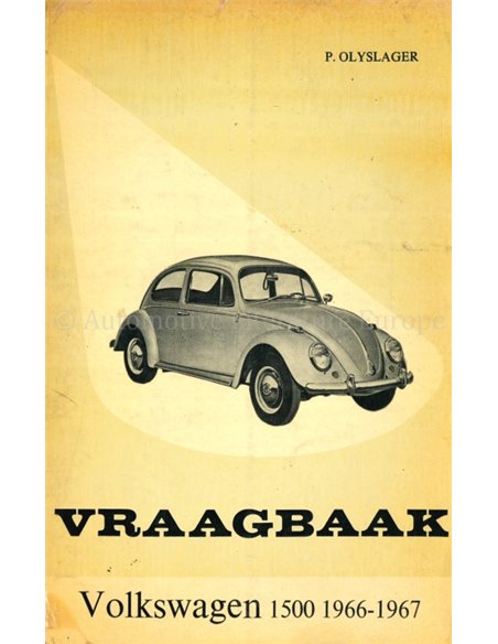 1966 - 1967 VOLKSWAGEN 1500 (BEETLE) REPAIR MANUAL DUTCH