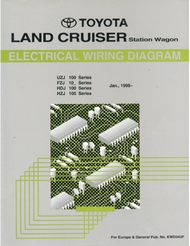 1998 TOYOTA LANDCRUISER STATION WAGON ELECTRISCHE SCHEMA'S WERKPLAATSHANDBOEK ENGELS
