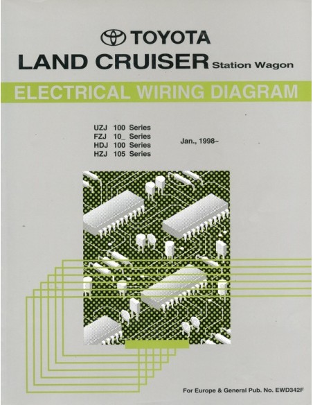 1998 TOYOTA LANDCRUISER STATION WAGON ELECTRISCHE SCHEMA'S WERKPLAATSHANDBOEK ENGELS