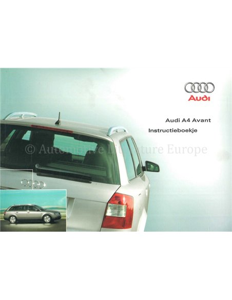 2002 AUDI A4 AVANT OWNERS MANUAL DUTCH