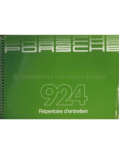 1983 PORSCHE 924 INSTRUCTIEBOEKJE FRANS