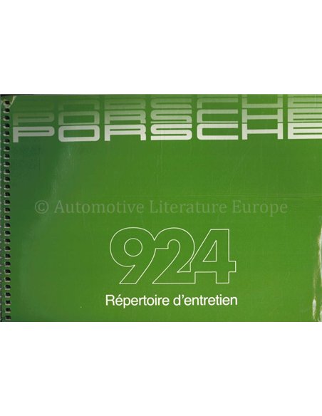 1983 PORSCHE 924 INSTRUCTIEBOEKJE FRANS