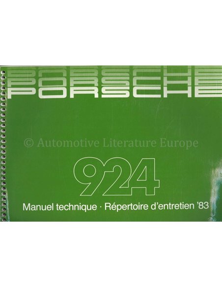 1983 PORSCHE 924 INSTRUCTIEBOEKJE FRANS
