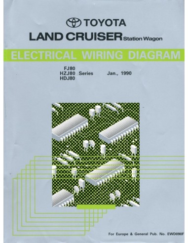 1990 TOYOTA LANDCRUISER STATION WAGON ELECTRISCHE SCHEMA'S WERKPLAATSHANDBOEK ENGELS
