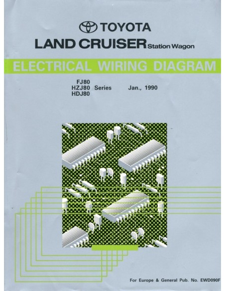 1990 TOYOTA LANDCRUISER STATION WAGON ELECTRISCHE SCHEMA'S WERKPLAATSHANDBOEK ENGELS