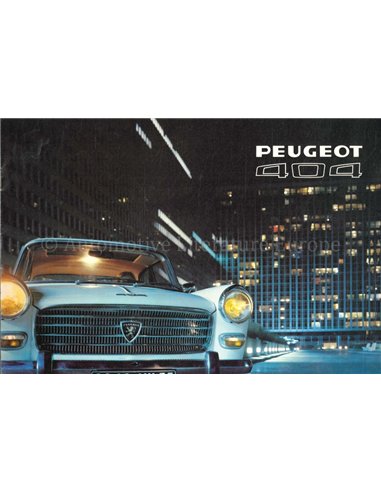 1972 PEUGEOT 404 SEDAN BROCHURE DUITS