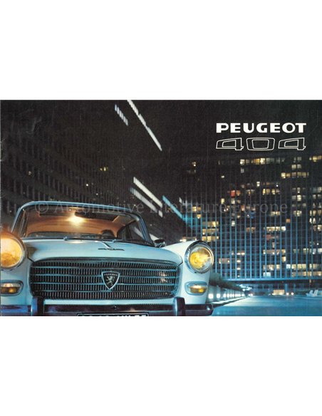1972 PEUGEOT 404 SEDAN BROCHURE DUITS