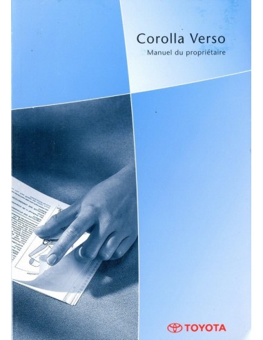 2003 TOYOTA COROLLA VERSO INSTRUCTIEBOEKJE FRANS
