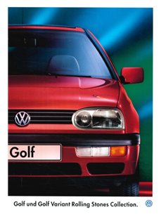 1995 VOLKSWAGEN GOLF ROLLING STONES COLLECTION BROCHURE GERMAN