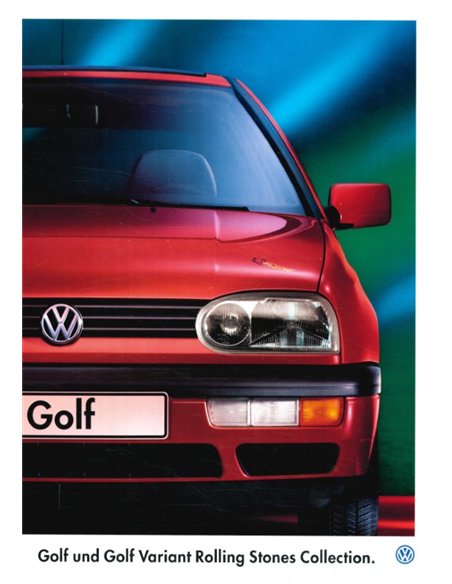 1995 VOLKSWAGEN GOLF ROLLING STONES COLLECTION PROSPEKT DEUTSCH