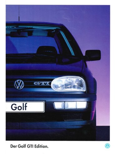 1994 VOLKSWAGEN GOLF GTI EDITION BROCHURE DUITS 