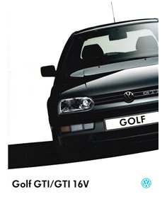 1993 VOLKSWAGEN GOLF GTI 16V BROCHURE NEDERLANDS