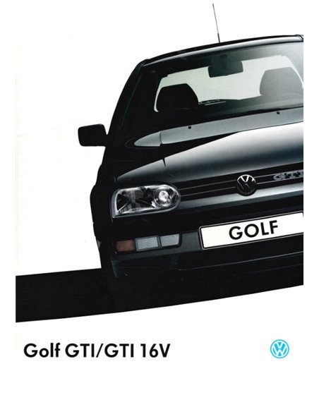 1993 VOLKSWAGEN GOLF GTI 16V BROCHURE NEDERLANDS