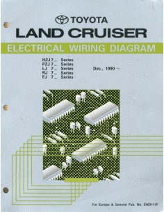 1990 TOYOTA LANDCRUISER ELEKTRISCHE SCHEMA'S WERKPLAATSHANDBOEK ENGELS