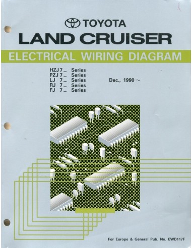 1990 TOYOTA LANDCRUISER ELEKTRISCHE SCHEMA'S WERKPLAATSHANDBOEK ENGELS