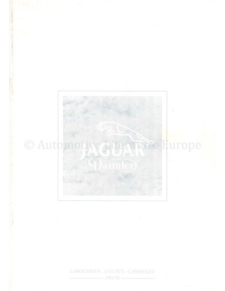 1991/92 JAGUAR | DAIMLER RANGE BROCHURE GERMAN