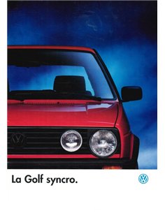 1989 VOLKSWAGEN GOLF SYNCRO BROCHURE FRANS 