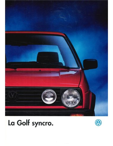 1989 VOLKSWAGEN GOLF SYNCRO PROSPEKT FRANZÖSISCH