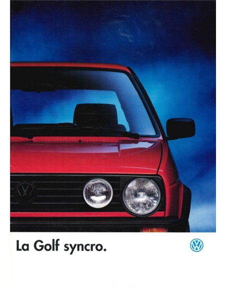1989 VOLKSWAGEN GOLF SYNCRO BROCHURE FRANS 