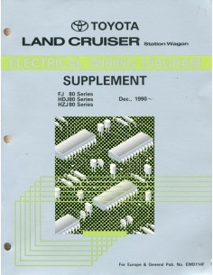 1990 TOYOTA LANDCRUISER STATION WAGON ELEKTRISCHE SCHEMA'S BIJLAGE WERKPLAATSHANDBOEK ENGELS