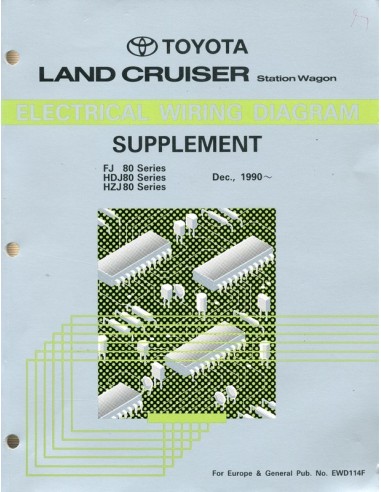 1990 TOYOTA LANDCRUISER STATION WAGON ELEKTRISCHE SCHEMA'S BIJLAGE WERKPLAATSHANDBOEK ENGELS