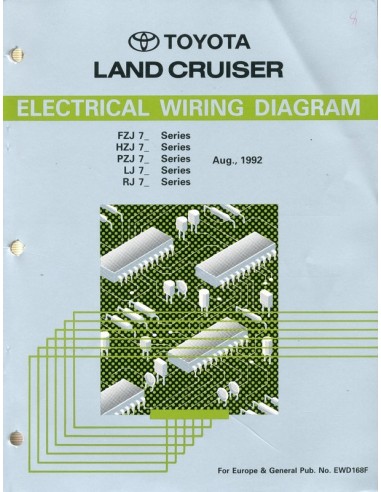 1992 TOYOTA LANDCRUISER ELEKTRISCHE SCHEMA'S WERKPLAATSHANDBOEK ENGELS