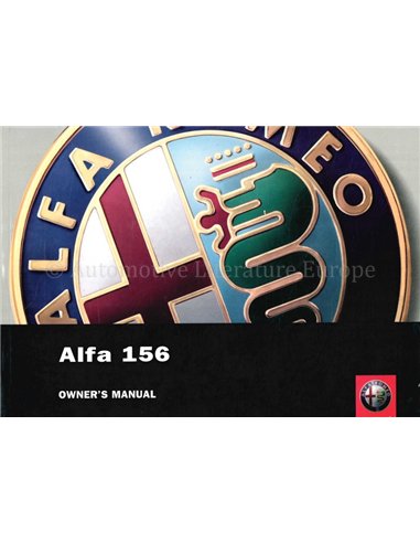 2003 ALFA ROMEO 156 BETRIEBSANLEITUNG ENGLISCH