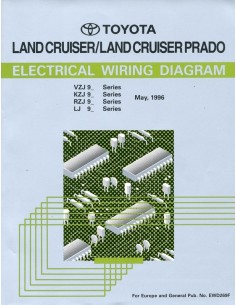 1996 TOYOTA LANDCRUISER / PRADO ELECTRISCHE SCHEMA'S WERKPLAATSHANDBOEK ENGELS