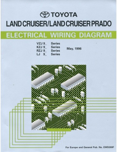 1996 TOYOTA LANDCRUISER / PRADO ELECTRISCHE SCHEMA'S WERKPLAATSHANDBOEK ENGELS
