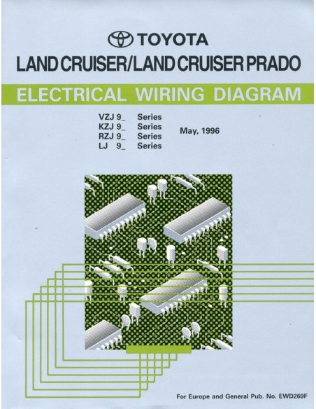 1996 TOYOTA LANDCRUISER / PRADO ELECTRISCHE SCHEMA'S WERKPLAATSHANDBOEK ENGELS