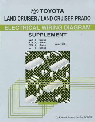 1998 TOYOTA LANDCRUISER / PRADO ELEKTRISCHE SCHEMA'S WERKPLAATSHANDBOEK ENGELS