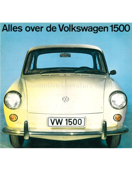 1963 VOLKSWAGEN 1500 BROCHURE NEDERLANDS