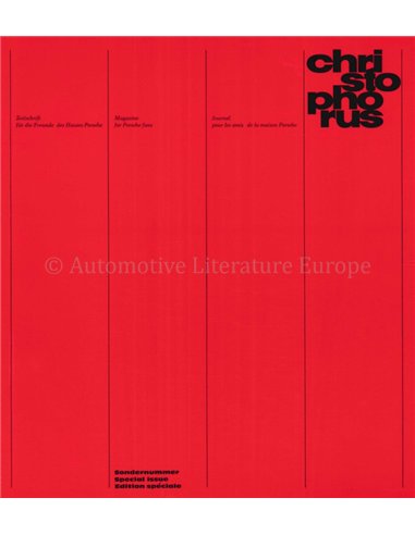 1968 PORSCHE CHRISTOPHORUS MAGAZINE SPECIALE UITGAVE