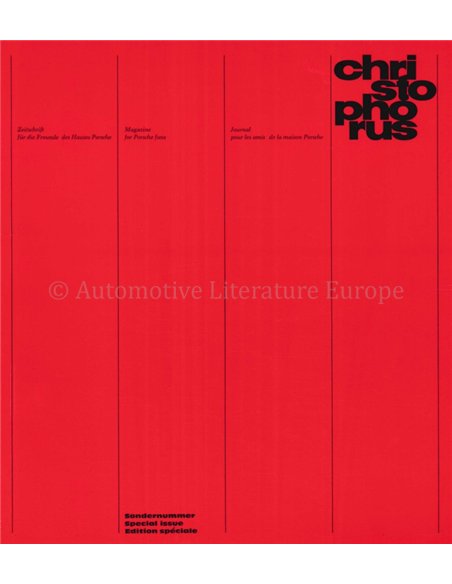 1968 PORSCHE CHRISTOPHORUS MAGAZINE SPECIALE UITGAVE