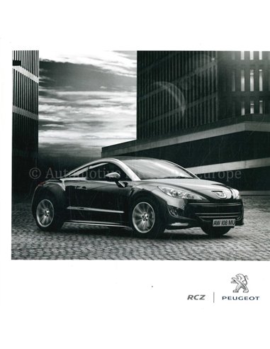 2010 PEUGEOT RCZ BROCHURE NEDERLANDS