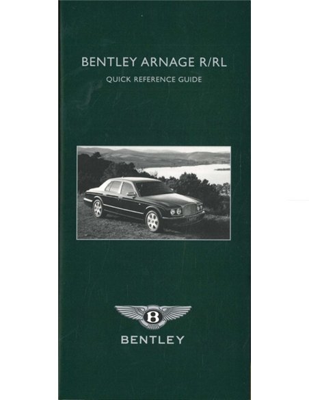 2005 BENTLEY ARNAGE R OWNERS MANUAL ENGLISH