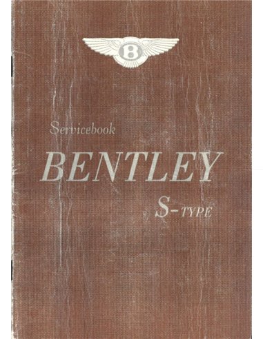 1960 BENTLEY S TYPE SERVICEHEFT ENGLISCH